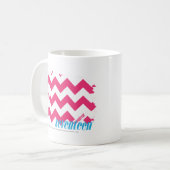 Mug Magenta 4 de zigzag (Devant gauche)