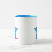 Mug Magenta-Aqua 2 de damassé (Centre)