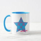Mug Magenta-Aqua 2 de damassé (Gauche)