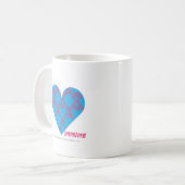 Mug Magenta-Aqua 3 de damassé (Devant gauche)