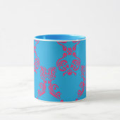 Mug Magenta-Aqua de damassé (Centre)