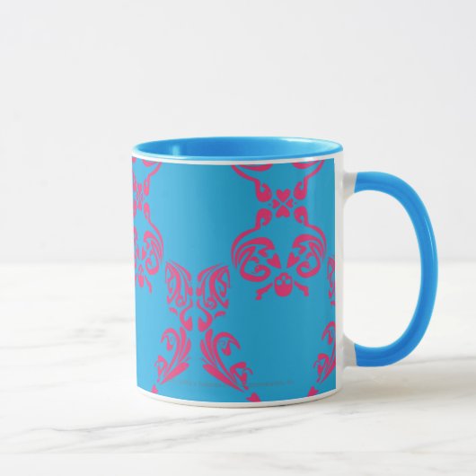 Mug Magenta-Aqua de damassé (Droite)