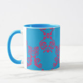 Mug Magenta-Aqua de damassé (Gauche)