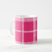 Mug Magenta de plaid (Devant gauche)