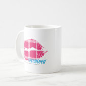 Mug Magenta de plaid (Devant gauche)