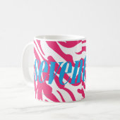 Mug Magenta de zèbre (Devant gauche)