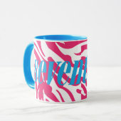 Mug Magenta de zèbre (Devant gauche)