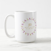 Mug Magenta Gold Christmas Fa La La ID1009 (Gauche)