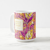Mug Magenta Gold Noël Joyeux Motif#21 ID1009 (Devant gauche)