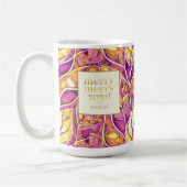 Mug Magenta Gold Noël Joyeux Motif#21 ID1009 (Gauche)