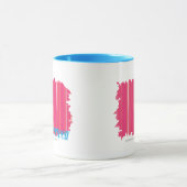 Mug Magenta mince 2 de rayures (Centre)