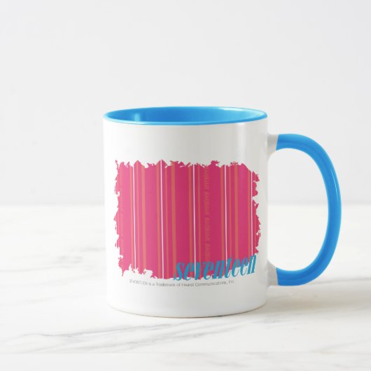 Mug Magenta mince 2 de rayures (Droite)