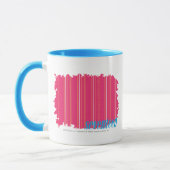 Mug Magenta mince 2 de rayures (Gauche)