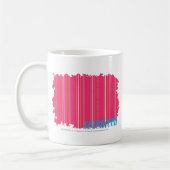 Mug Magenta mince 2 de rayures (Gauche)
