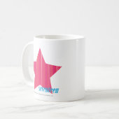 Mug Magenta mince 3 de rayures (Devant gauche)