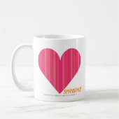 Mug Magenta mince 4 de rayures (Gauche)