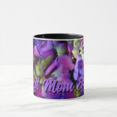 Mug Magenta Purple bleu jaune Hydrangeas fleurs maman (Centre)
