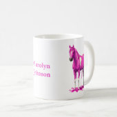 Mug Magenta Rose Driving Wet Paint Horse (Devant droit)