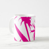 Mug MAGENTA - Tazon con Flor del paraíso en fucsia (Devant gauche)