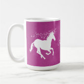 Mug Magenta Unicorn Boug de café personnalisé (Gauche)