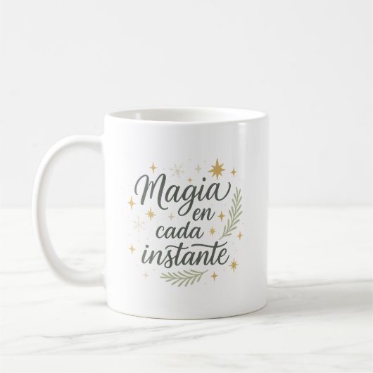 Mug ✨ Magia en Cada Instante – Diseño Navideño  (Gauche)