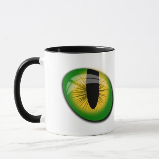 Mug Magic Green Yellow Cat Eyes Boire Lait Thé Eau (Gauche)