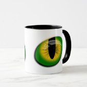 Mug Magic Green Yellow Cat Eyes Boire Lait Thé Eau (Devant droit)