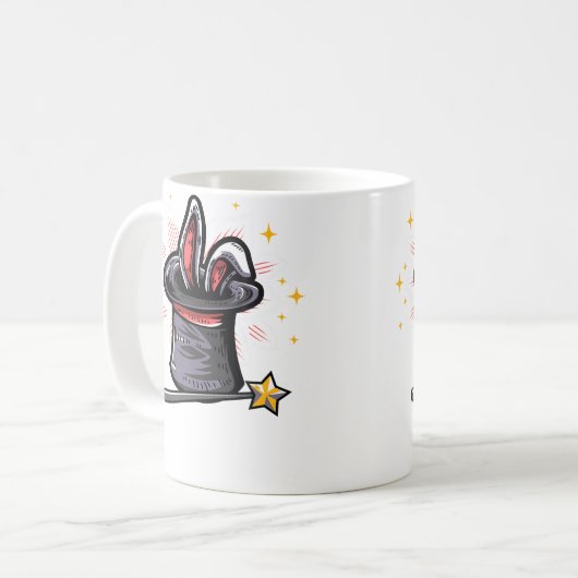 Mug Magic Magician Hat Rabbit In A Hat Magic Wand (Devant gauche)