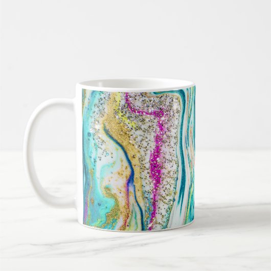 Mug Magic Marbling : Metallic Paint Design. (Gauche)