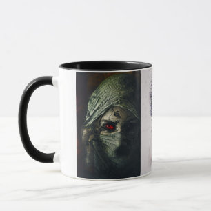 Mug Magic Noir Rouge Oeil Blanc Fille Femme Chat Shawl