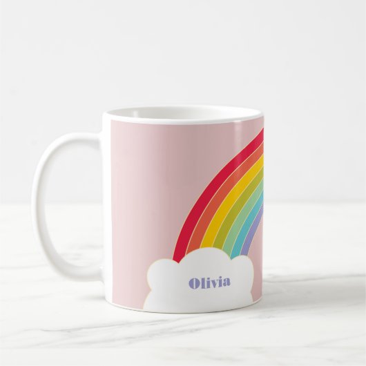 Mug Magic Rainbow Nom personnel et couleur (Gauche)