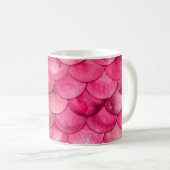 Mug Magic Sirène Couleur rose pâle Échelles Aquarelle (Devant droit)