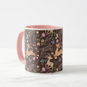 Mug Magical Folk Art Deer in a Woodland Forest (Devant gauche)