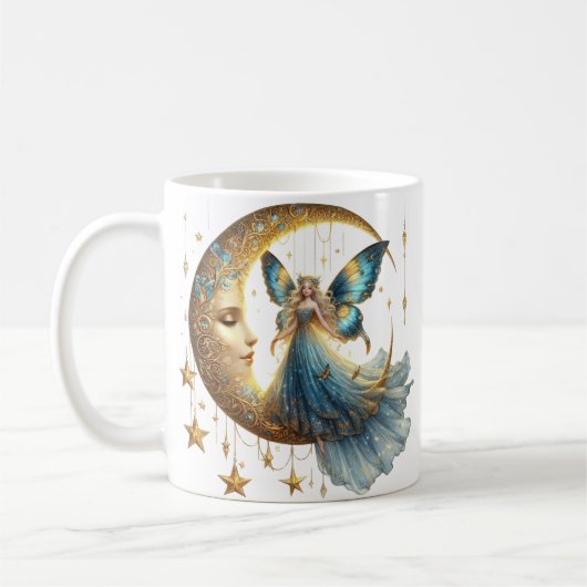 Mug Magical Gift for Her - Fairy & Moon Coffee Cup (Gauche)