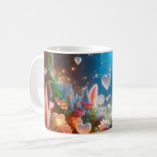 Mug Magical Glowing Flowers Heart Garden 