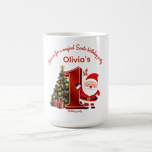 Mug Magical Santa Birthday Design for Kids (Centre)