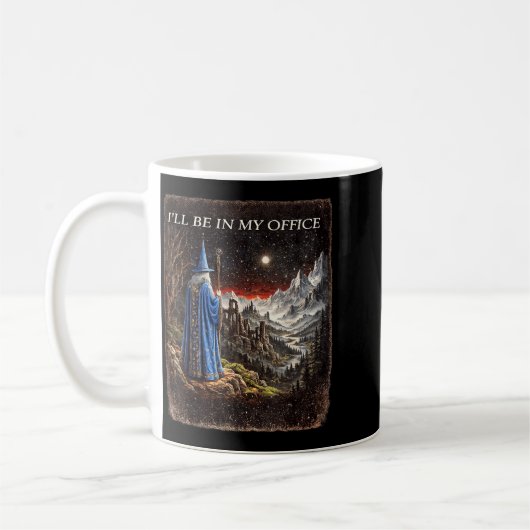 Mug Magicien Je serai en fonction Drôle de Magicien So (Gauche)