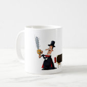 Mug Magicien sciant une femme en deux (Devant gauche)