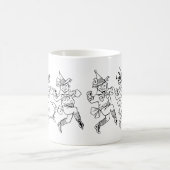 Mug Magicien vintage d'Oz, mignonne Munchkins Dansant  (Centre)