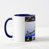 Mug Magie de collage d'avion de vol (Gauche)