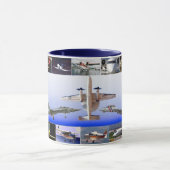Mug Magie de collage d'avion de vol (Centre)