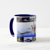 Mug Magie de collage d'avion de vol (Devant gauche)