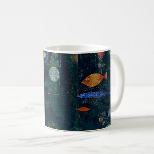 Mug Magie de poisson de Paul Klee Peinture Abstraite A (Devant droit)