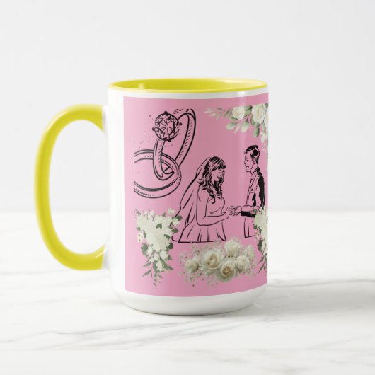 Mug Magie de vœu sans fin rose (Gauche)