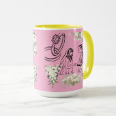 Mug Magie de vœu sans fin rose (Devant droit)