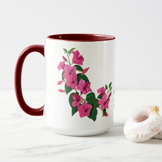 Mug Magie florale Customisée (Avec donut)