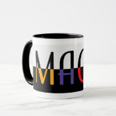 Mug Magie - Noir coloré (Devant gauche)