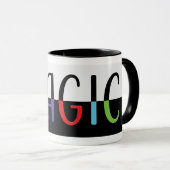 Mug Magie - Noir coloré (Devant droit)