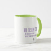 Mug Magie noire de lavande et de fille de vert (Devant droit)