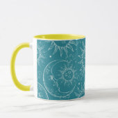Mug Magie turquoise Vintage étoile solaire céleste (Gauche)